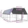 Vistu Būris, 3X8X2 M, Cinkots Tērauds Vidaxl