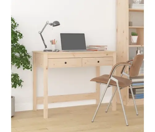 Rakstāmgalds Ar Atvilktnēm, 100X50X78 Cm, Priedes Koks Vidaxl