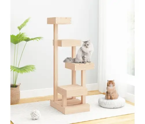 Draskyklė Katėms, 45,5X49X103cm Pušies Medienos Masyvas