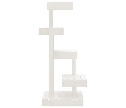 Kaķu Māja, Balta, 45,5X49X103 Cm, Priedes Masīvkoks  Vidaxl