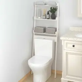 Tualeto Lentyna, Balta, 63,5X32X179cm Pušies Medienos Masyvas