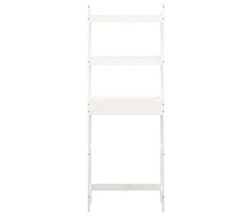 Tualetes Plaukts, Balts, 63X26X171 Cm, Priedes Masīvkoks Vidaxl