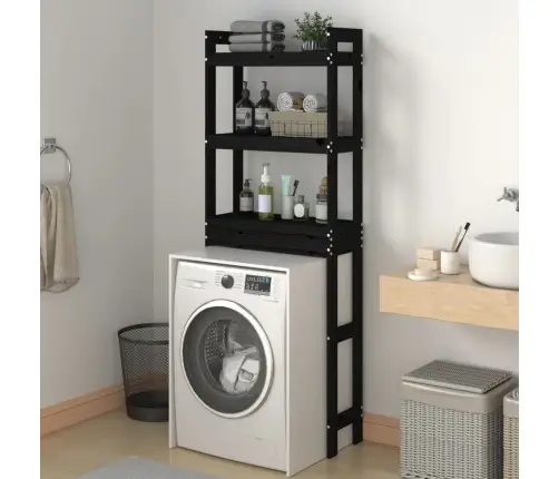 Rätikuriiul, Must, 63 X 26 X 171 cm Männipuit