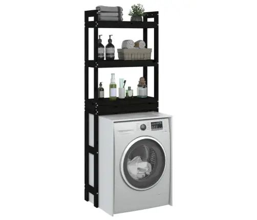 Rätikuriiul, Must, 63 X 26 X 171 cm Männipuit