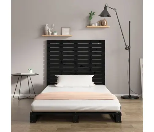 Sienas Galvgalis, Melns, 106X3X91,5 Cm, Priedes Masīvkoks Vidaxl Sienas Galvgalis, Melns, 106X3X91,5 Cm, Priedes Masīvkoks Vidaxl