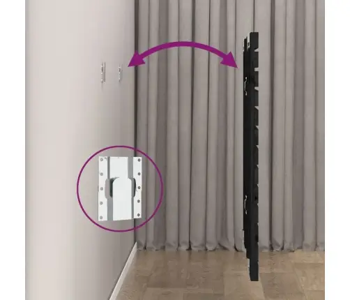 Sienas Galvgalis, Melns, 106X3X91,5 Cm, Priedes Masīvkoks Vidaxl Sienas Galvgalis, Melns, 106X3X91,5 Cm, Priedes Masīvkoks Vidaxl