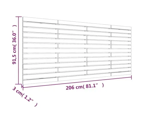 Sieninis Galvūgalis, Medaus Rudas, 206X3X91,5cm Pušies Masyvas Sieninis Galvūgalis, Medaus Rudas, 206X3X91,5cm Pušies Masyvas