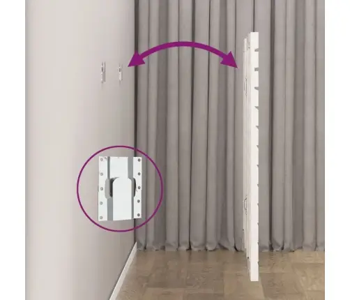 Sienas Galvgalis, Balts, 146X3X91,5 Cm, Priedes Masīvkoks Vidaxl