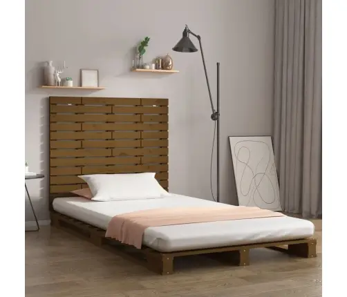 Sienas Galvgalis, Brūns, 146X3X91,5 Cm, Priedes Masīvkoks Vidaxl