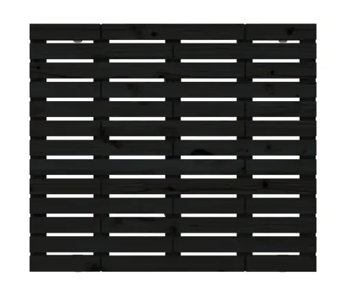 Sienas Galvgalis, Melns, 146X3X91,5 Cm, Priedes Masīvkoks Vidaxl