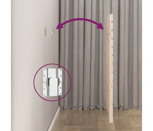 Sienas Galvgalis, 156X3X91,5 Cm, Priedes Masīvkoks Vidaxl