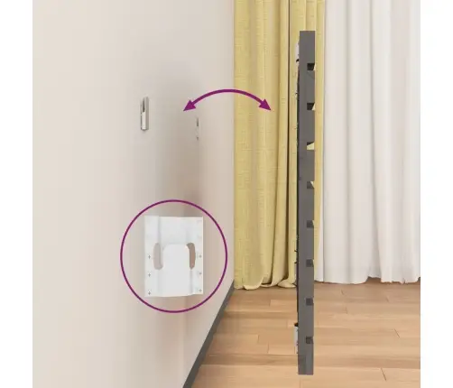 Sienas Galvgalis, 106X3X63 Cm, Priedes Masīvkoks Vidaxl