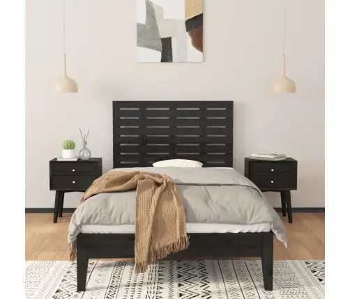 Seinale Kinnitatav Voodipeats, Must, 106X3X63 cm Männipuit