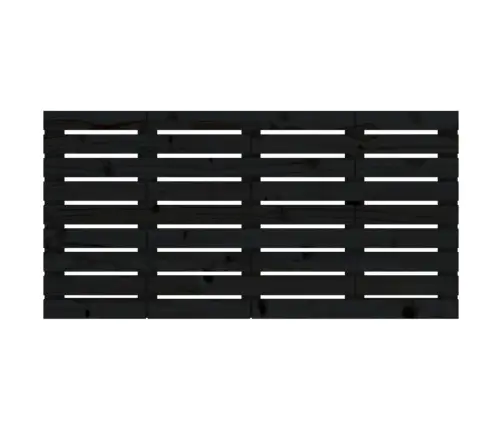 Sienas Galvgalis, Melns, 156X3X63 Cm, Priedes Masīvkoks Vidaxl