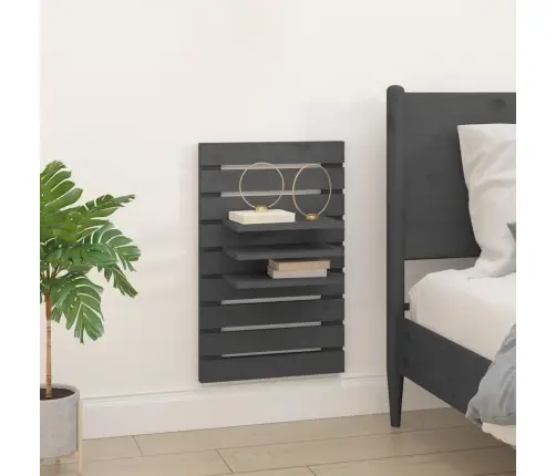 Sienas Plaukti Gultai, 2 Gab., Pelēki, Priedes Masīvkoks Vidaxl Sienas Plaukti Gultai, 2 Gab., Pelēki, Priedes Masīvkoks Vidaxl