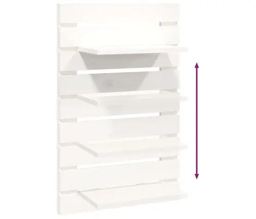 Sienas Plaukti Gultai, 2 Gab., Balti, Priedes Masīvkoks Vidaxl