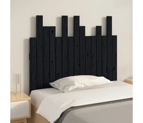 Sienas Galvgalis, Melns, 95,5X3X80 Cm, Priedes Masīvkoks Vidaxl Sienas Galvgalis, Melns, 95,5X3X80 Cm, Priedes Masīvkoks Vidaxl