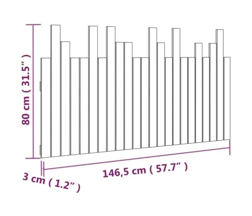 Seinale Kinnitatav Voodipeats, 146,5X3X80 cm Männipuit