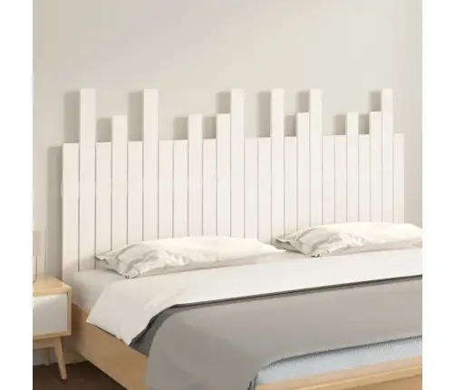 Sienas Galvgalis, Balts, 159,5X3X80 Cm, Priedes Masīvkoks Vidaxl