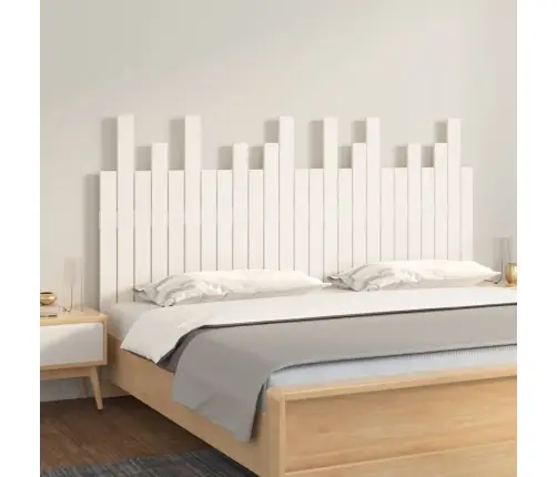 Sienas Galvgalis, Balts, 159,5X3X80 Cm, Priedes Masīvkoks Vidaxl