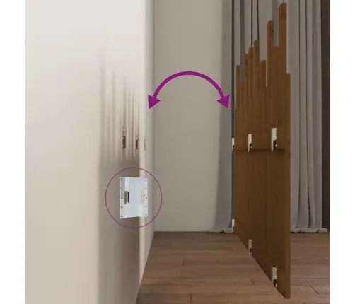 Galvgalis, Medus Brūns, 159,5X3X80 Cm, Priedes Masīvkoks Vidaxl