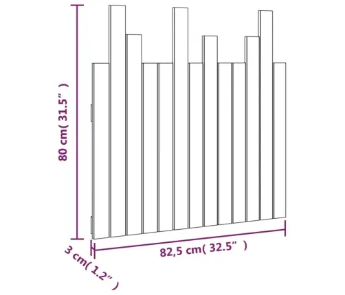 Sieninis Galvūgalis, Baltas, 82,5X3X80cm Pušies Masyvas