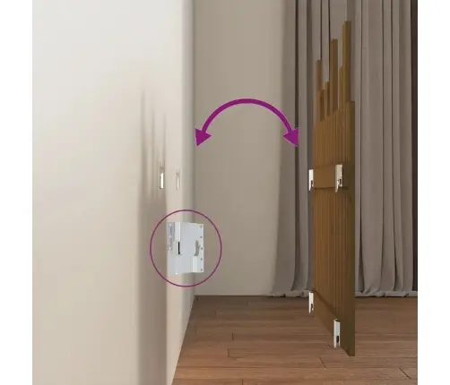 Sienas Galvgalis, Medus Brūns, 82,5X3X80 Cm, Priedes Masīvkoks Vidaxl