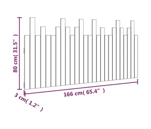 Sieninis Galvūgalis, Baltas, 166X3X80cm Pušies Masyvas