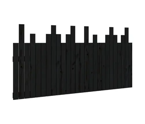 Sienas Galvgalis, Melns, 166X3X80 Cm, Priedes Masīvkoks Vidaxl