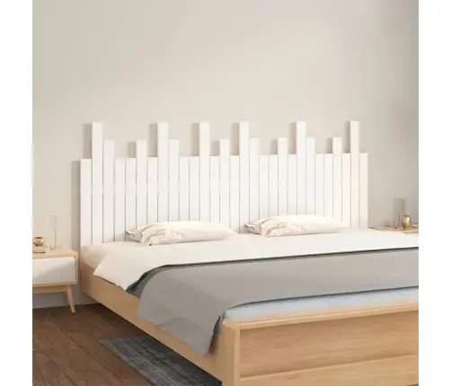 Sieninis Galvūgalis, Baltas, 185X3X80cm Pušies Masyvas Sieninis Galvūgalis, Baltas, 185X3X80cm Pušies Masyvas