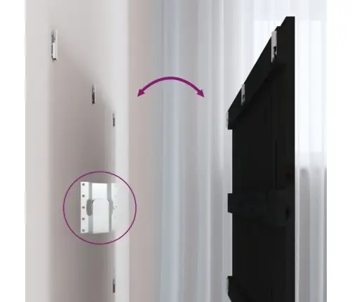 Sienas Galvgalis, Melns, 204X3X60 Cm, Priedes Masīvkoks Vidaxl