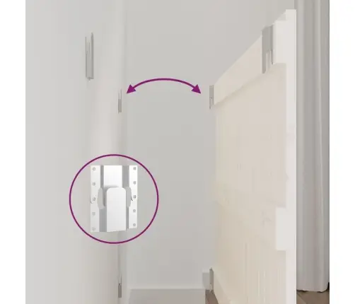 Sienas Galvgalis, Balts, 95,5X3X60 Cm, Priedes Masīvkoks Vidaxl