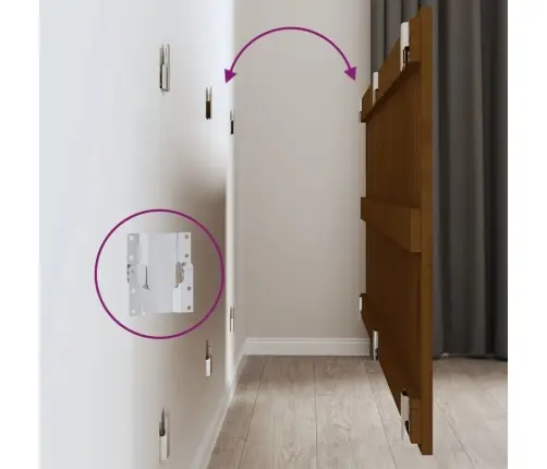 Seinale Kinnitatav Voodipeats, Meepruun, 147X3X60 cm Männipuit