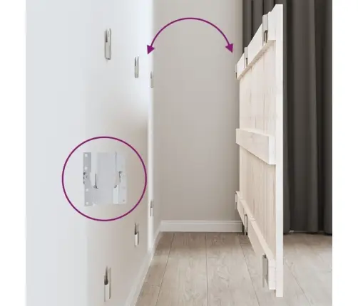 Seinale Kinnitatav Voodipeats, Valge, 159,5X3X60 cm Männipuit