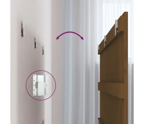 Sienas Galvgalis, Brūns, 185X3X60 Cm, Priedes Masīvkoks Vidaxl