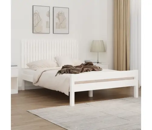 Sienas Galvgalis, Balts, 140X3X60 Cm, Priedes Masīvkoks Vidaxl