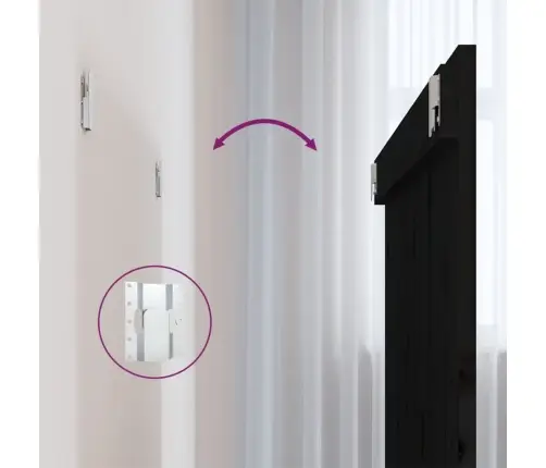 Seinale Kinnitatav Voodipeats, Must, 108X3X90 cm Männipuit