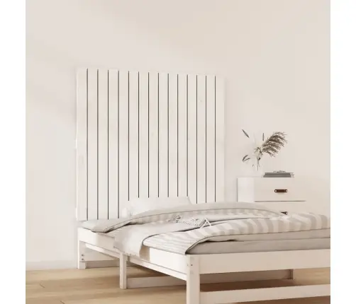 Sienas Galvgalis, Balts, 95,5X3X90 Cm, Priedes Masīvkoks Vidaxl