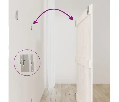 Sienas Galvgalis, Balts, 95,5X3X90 Cm, Priedes Masīvkoks Vidaxl