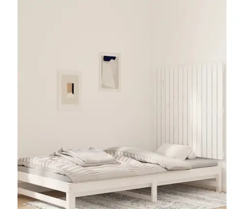 Sienas Galvgalis, Balts, 95,5X3X90 Cm, Priedes Masīvkoks Vidaxl