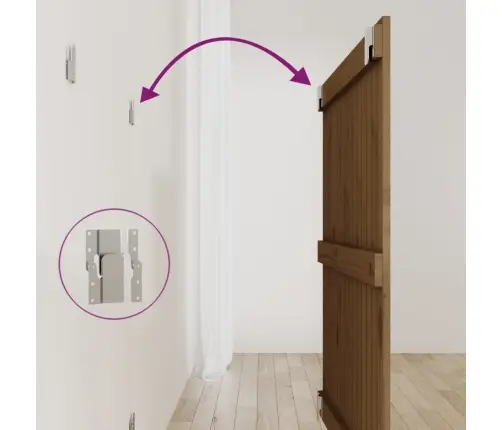 Galvgalis, Medus Brūns, 95,5X3X90 Cm, Priedes Masīvkoks Vidaxl