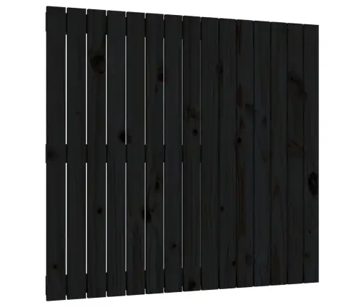 Sienas Galvgalis, Melns, 95,5X3X90 Cm, Priedes Masīvkoks Vidaxl