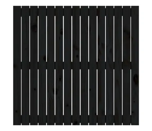 Sienas Galvgalis, Melns, 95,5X3X90 Cm, Priedes Masīvkoks Vidaxl