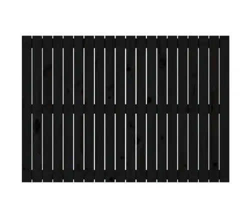 Sienas Galvgalis, Melns, 127,5X3X90 Cm, Priedes Masīvkoks Vidaxl