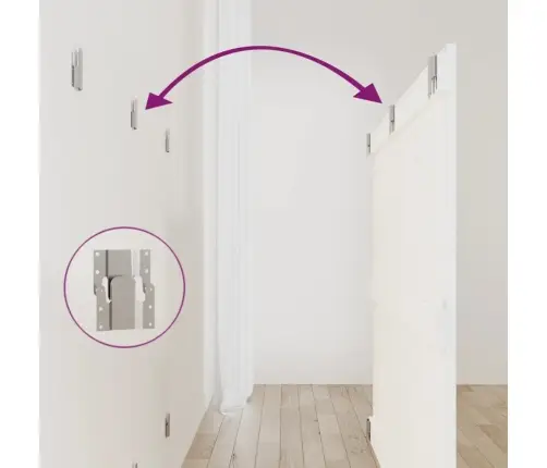 Sienas Galvgalis, Balts, 147X3X90 Cm, Priedes Masīvkoks Vidaxl