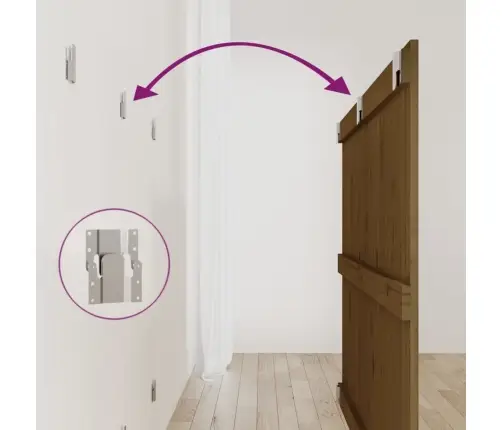 Sienas Galvgalis, Brūns, 147X3X90 Cm, Priedes Masīvkoks Vidaxl