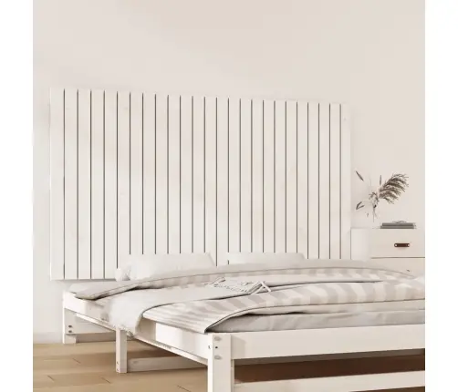 Sienas Galvgalis, Balts, 159,5X3X90 Cm, Priedes Masīvkoks Vidaxl