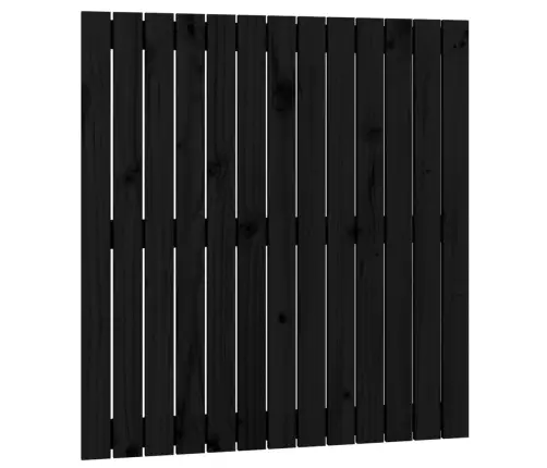 Sienas Galvgalis, Melns, 82,5X3X90 Cm, Priedes Masīvkoks Vidaxl