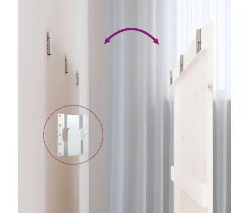 Seinale Kinnitatav Voodipeats, Valge, 166X3X90 cm Männipuit