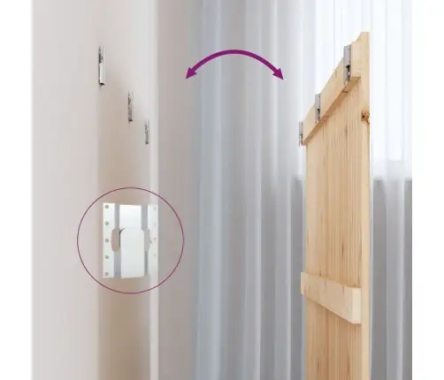 Sienas Galvgalis, 185X3X90 Cm, Priedes Masīvkoks Vidaxl